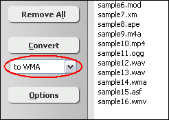 Convert to WMA